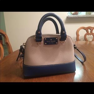 Kate Spade royal blue and tan purse